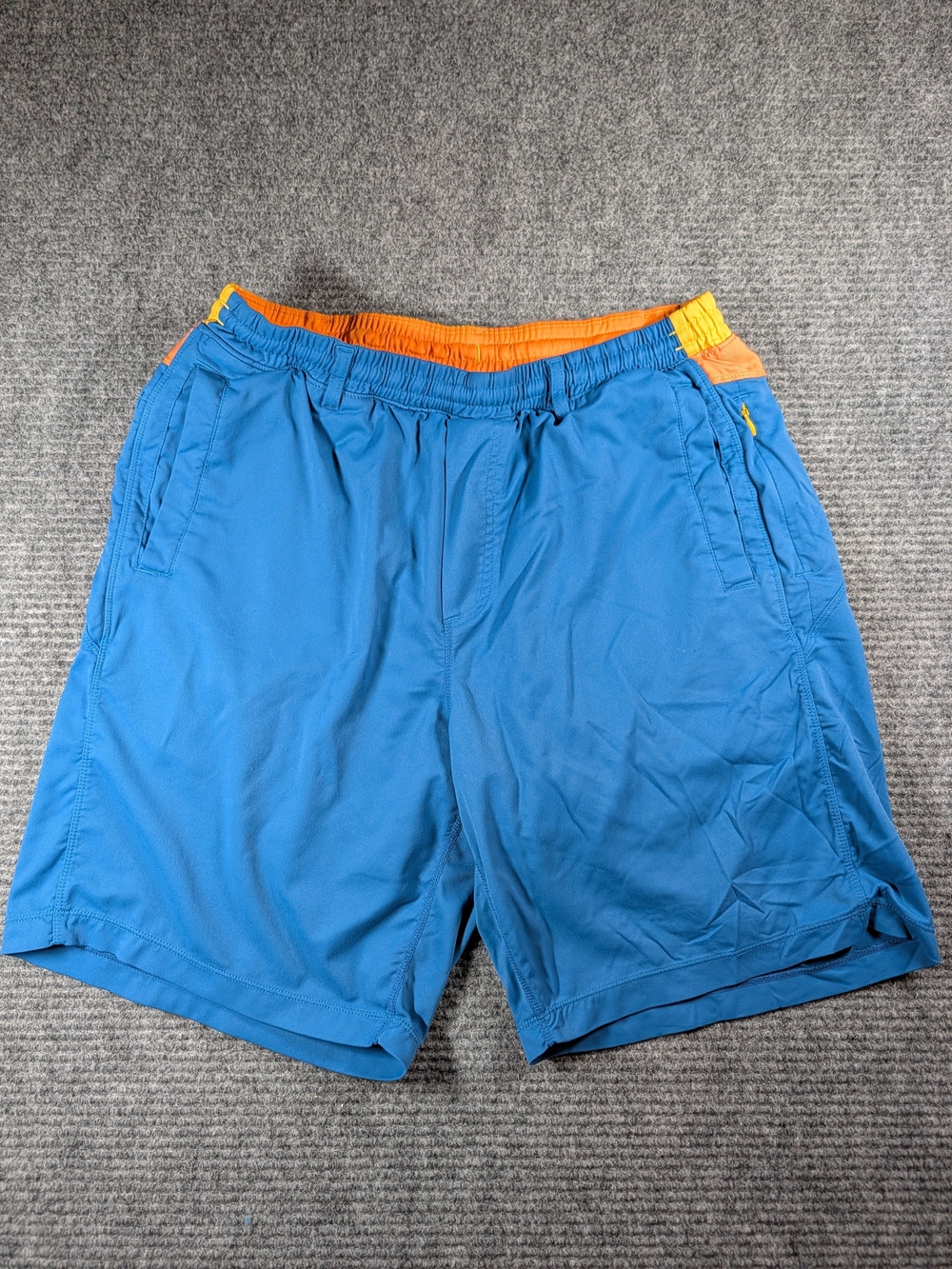 Birddogs "Boom" Lined Gym Shorts Blue, Yellow, Orange Shorts Mens XL